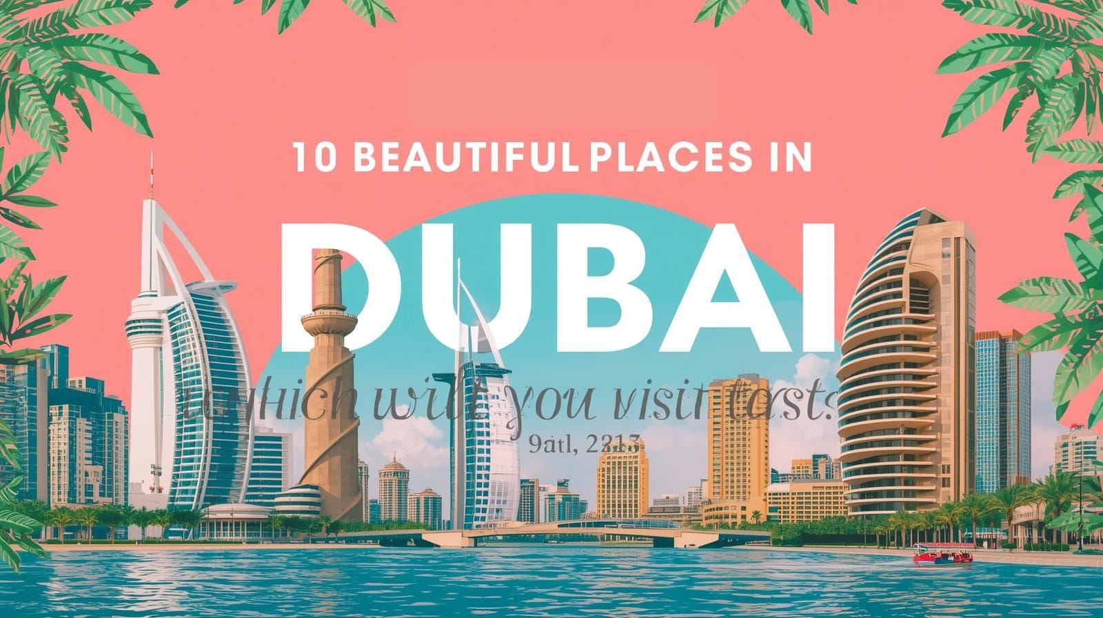 Beautiful Places in Dubai – Dubai Marina skyline at sunset